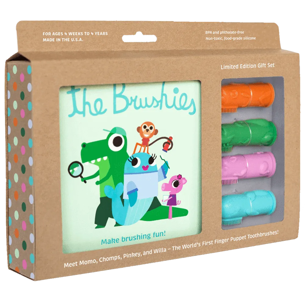 Brushies & Book - Finger Toothbrush Set