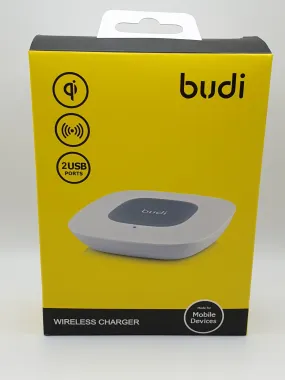 Budi Wireless Charger 2x USB Chargepad Qi Devices Smartphones