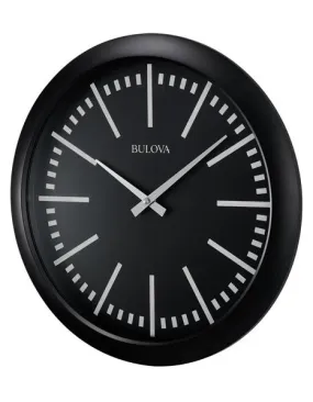 Bulova Sound Around Stereo Bluetooth Enable Wall Clock - Matte Black Case