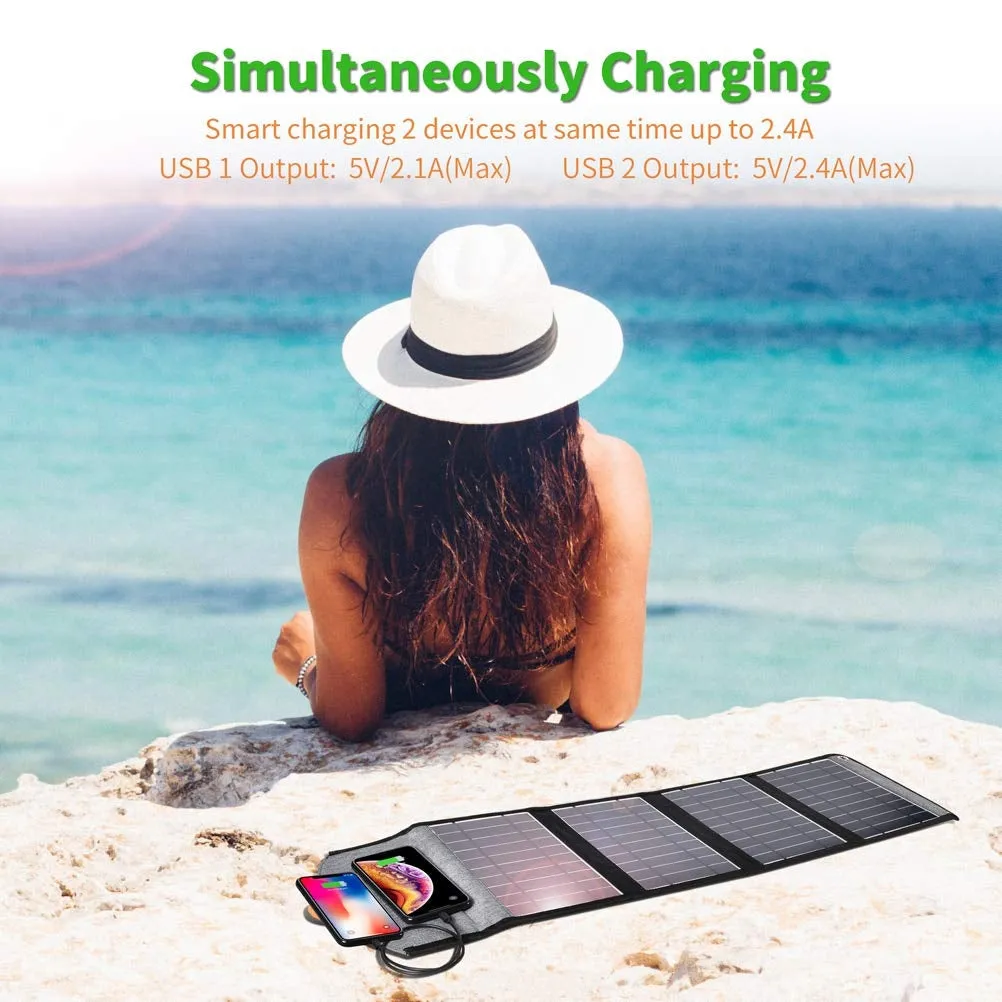 CHOETECH SC005 22W Portable Waterproof Foldable Solar Panel Charger