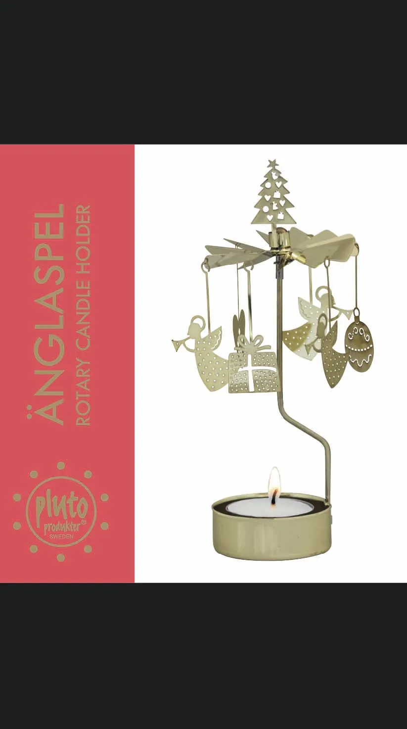 Christmas Gold - Rotating Carousel Candle Holder