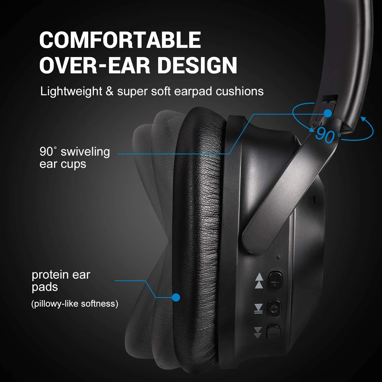 [CLEARANCE] Oneodio A9 Bluetooth Active Noise Cancelling Headphones for Travel, Work, PC and TV