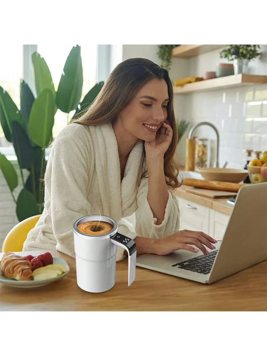 Coffee stirrer|Portable Electric Coffee Stirrer, Intelligent Temperature Display Coffee Cup