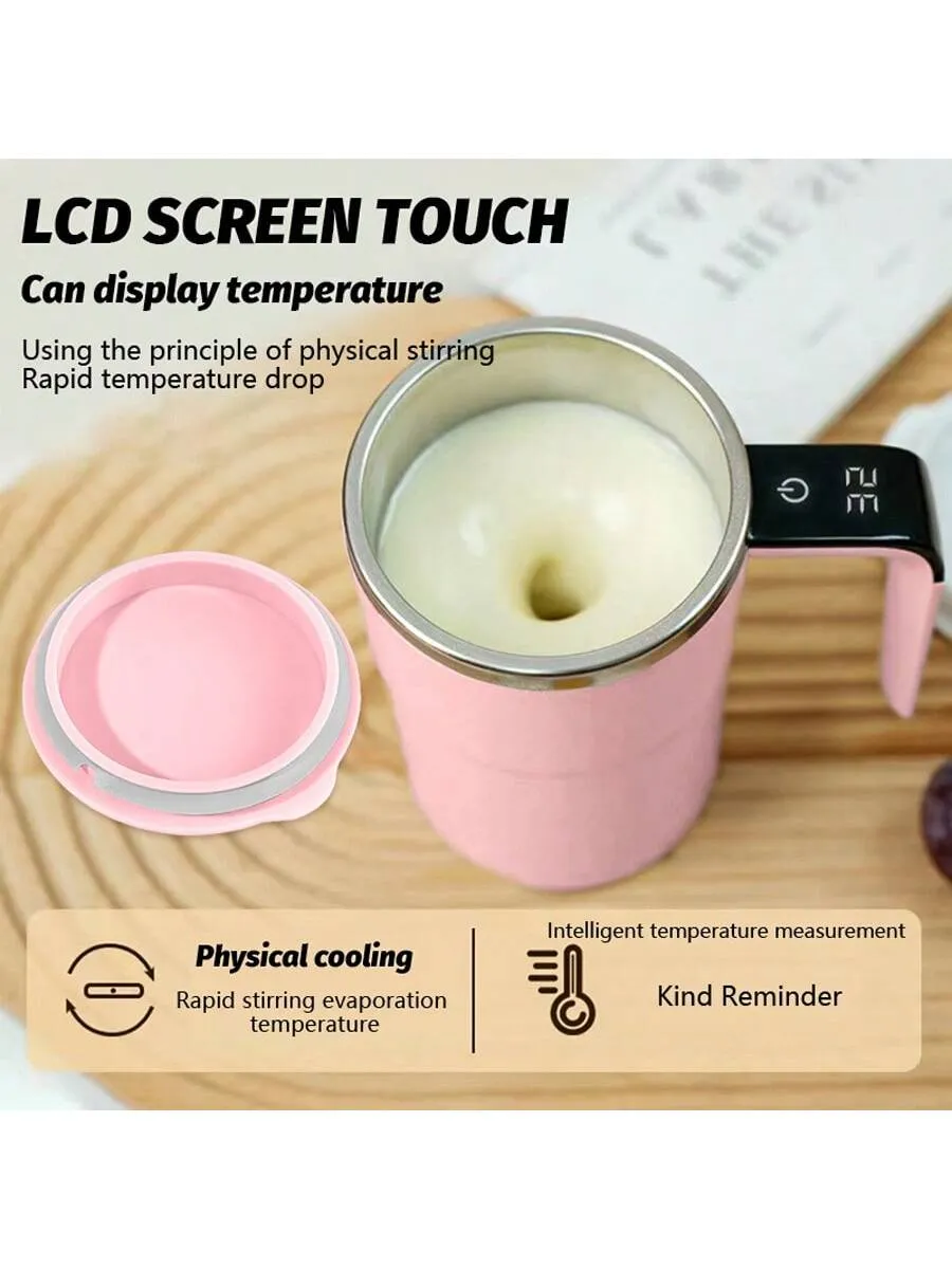 Coffee stirrer|Portable Electric Coffee Stirrer, Intelligent Temperature Display Coffee Cup