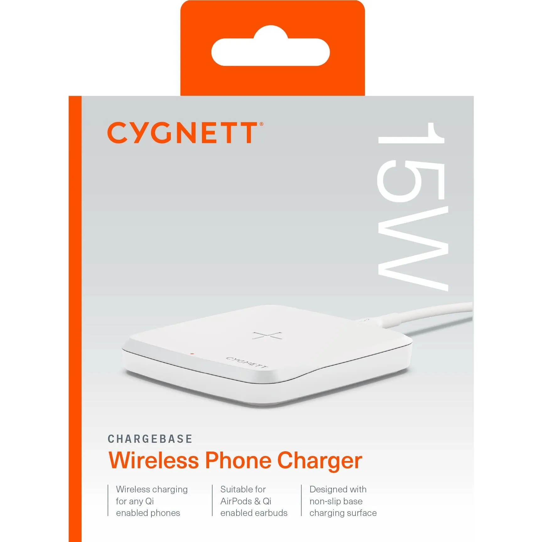 Cygnett ChargeBase 15W Wireless Phone Charger (White)