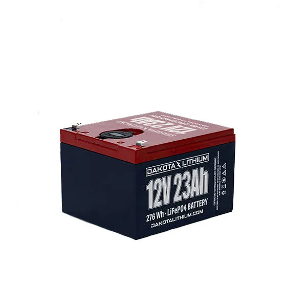 Dakota Lithium 12V 23AH Battery w/ Dual USB Ports & Voltmeter