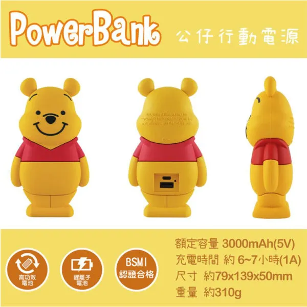 Disney Power Bank 3000mah (Alien/Winnie the Pooh/Stitch)