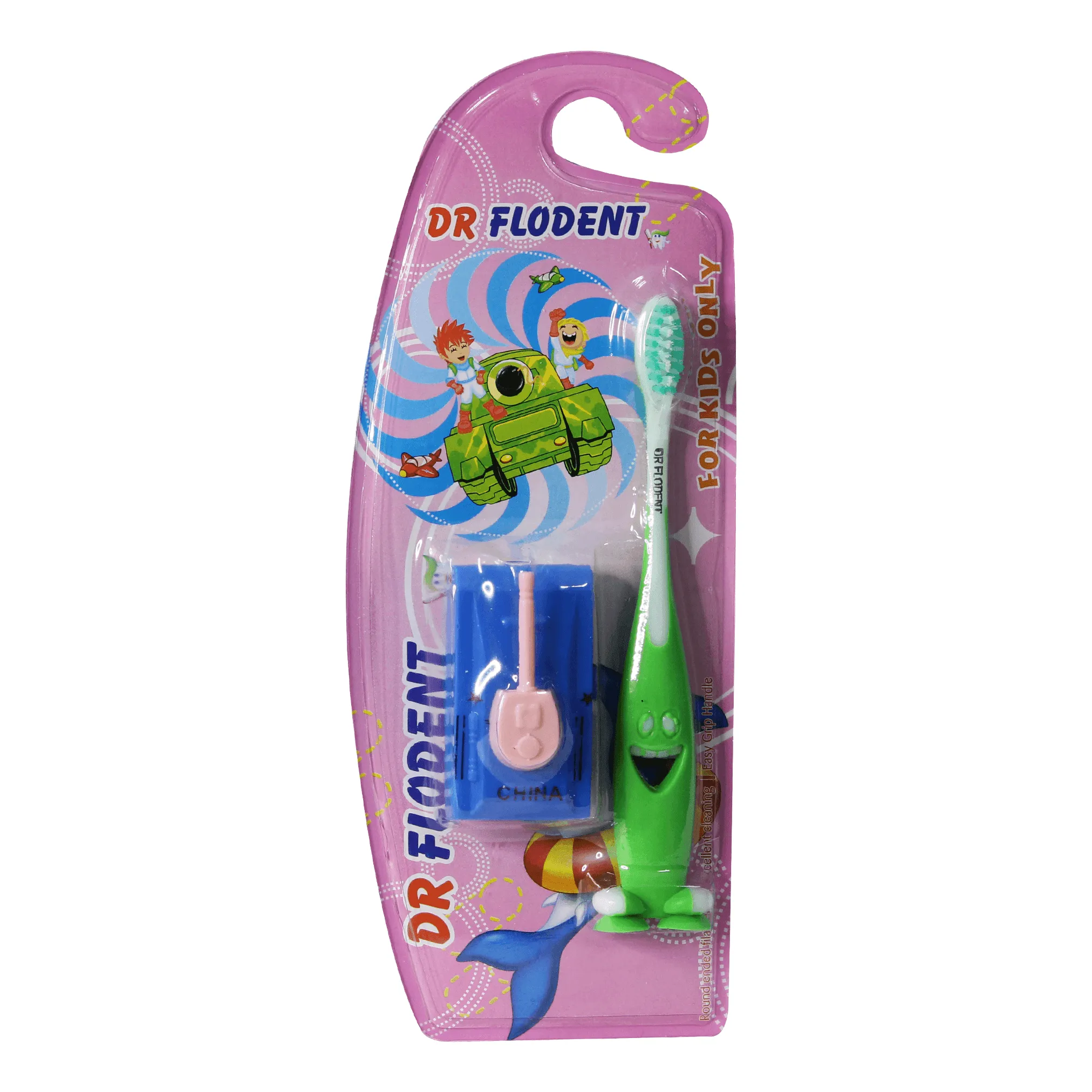 Dr Flodent Kids Toothbrush Extra Soft With Tank Toy