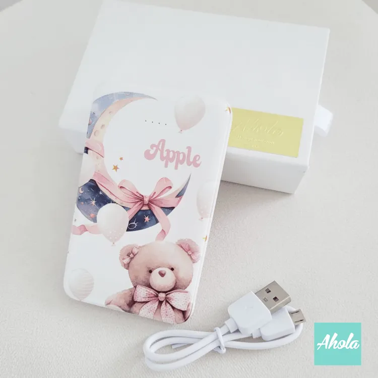 【Dream Bear】Portable Power Bank with built-in wire 內置線便攜式差電器