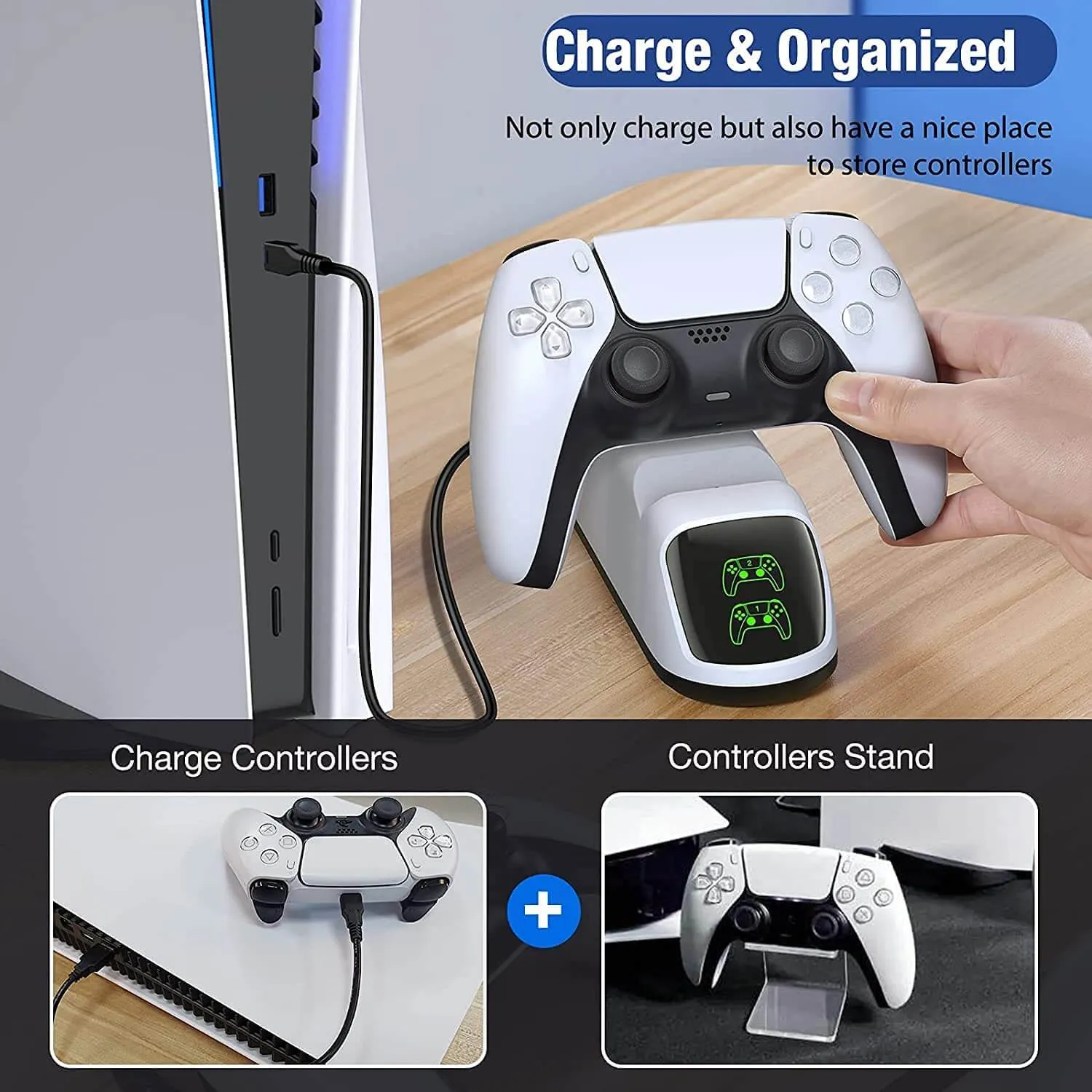 Dual Controller Charging Station for PS5