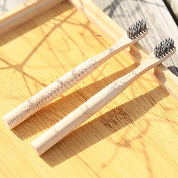 Eco-Friendly Natural Bamboo Charcoal Toothbrushes 5 Packs