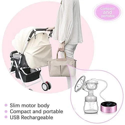 Electric Breast Pump, Rechargeable Breastfeeding Pump with 3 Modes 10 Levels.