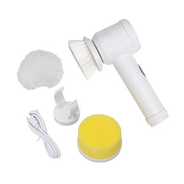 Electric Cleaning Brush - 5-in-1 Electric Scrubber for Cleaning Kitchen, Window, Sink, Dish, Grout, Wall and Bathtub