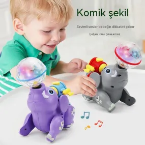 Electric Crawling Spray Elephant With Light & Sound