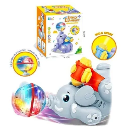 Electric Crawling Spray Elephant With Light & Sound