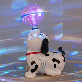 Electric Dog Dancing & Rotating Dog With Ball Kids Electric 3D Light Dog Pet