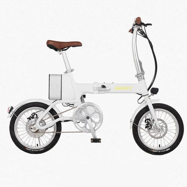 Electric E Bike Bicycle Mini Electric Bicycles 16'' 250W 36V Portable Folding Electric Bike Removable Battery As Power Bank