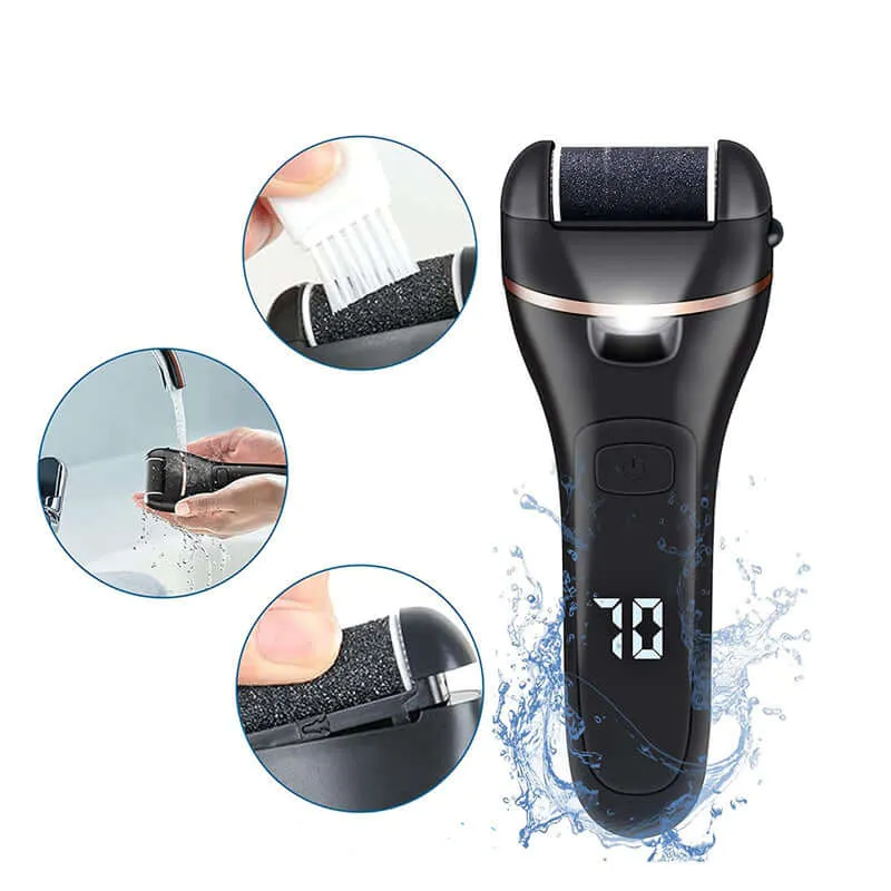 Electric Foot File Pedicure Set with 3 Rollers