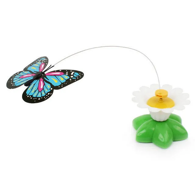 Electric Rotating Colorful Butterfly Toy For Cats