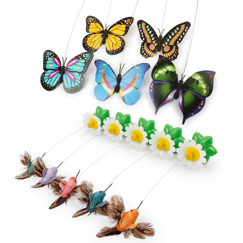 Electric Rotating Colorful Butterfly Toy For Cats