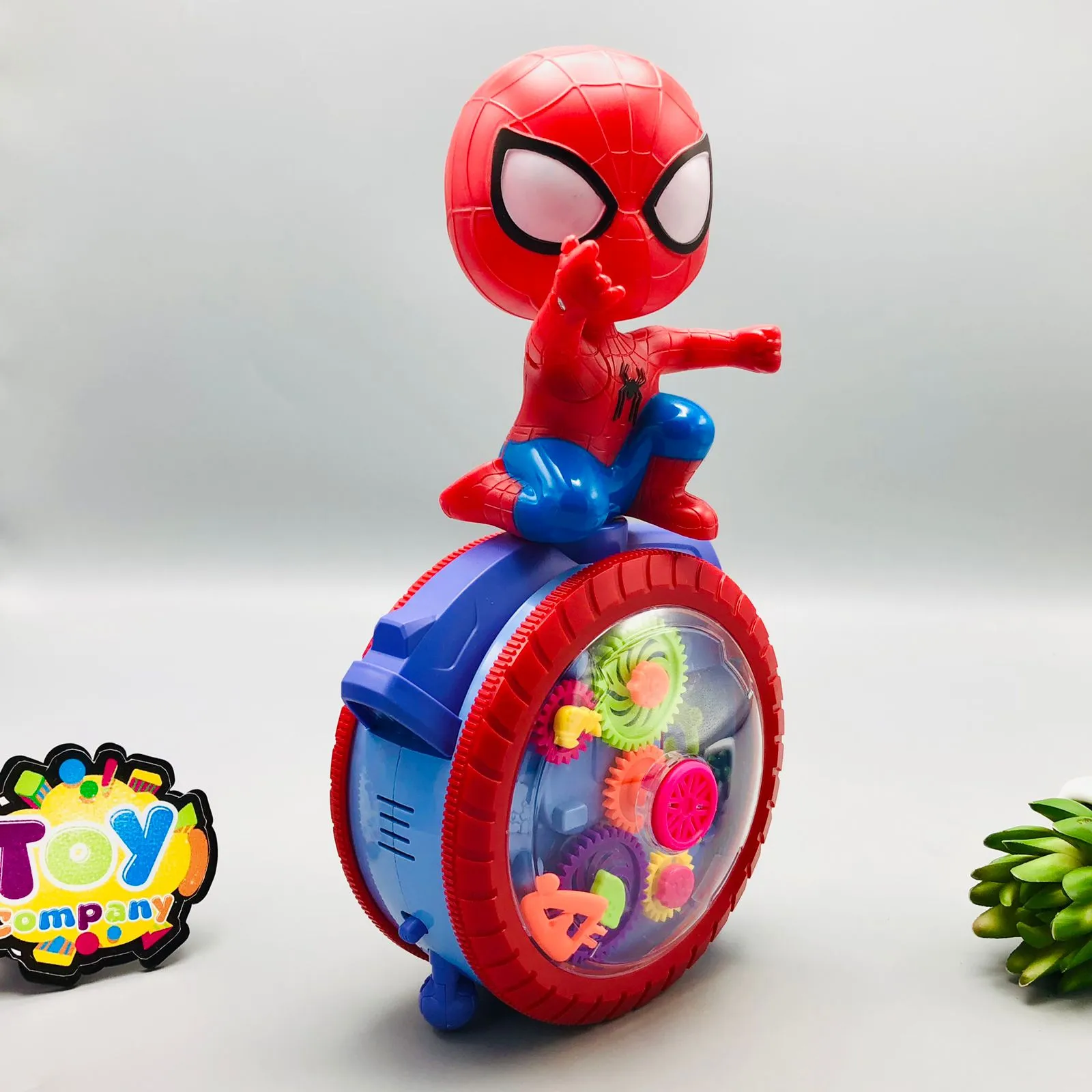 Electric Spider Hero Gear Rotating Toy With light & Music