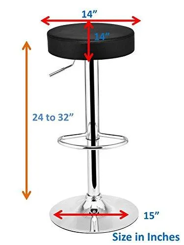 Essilor PU 360° Height Adjustable Cafeteria/Kitchen/Office/Bar Stool Chair