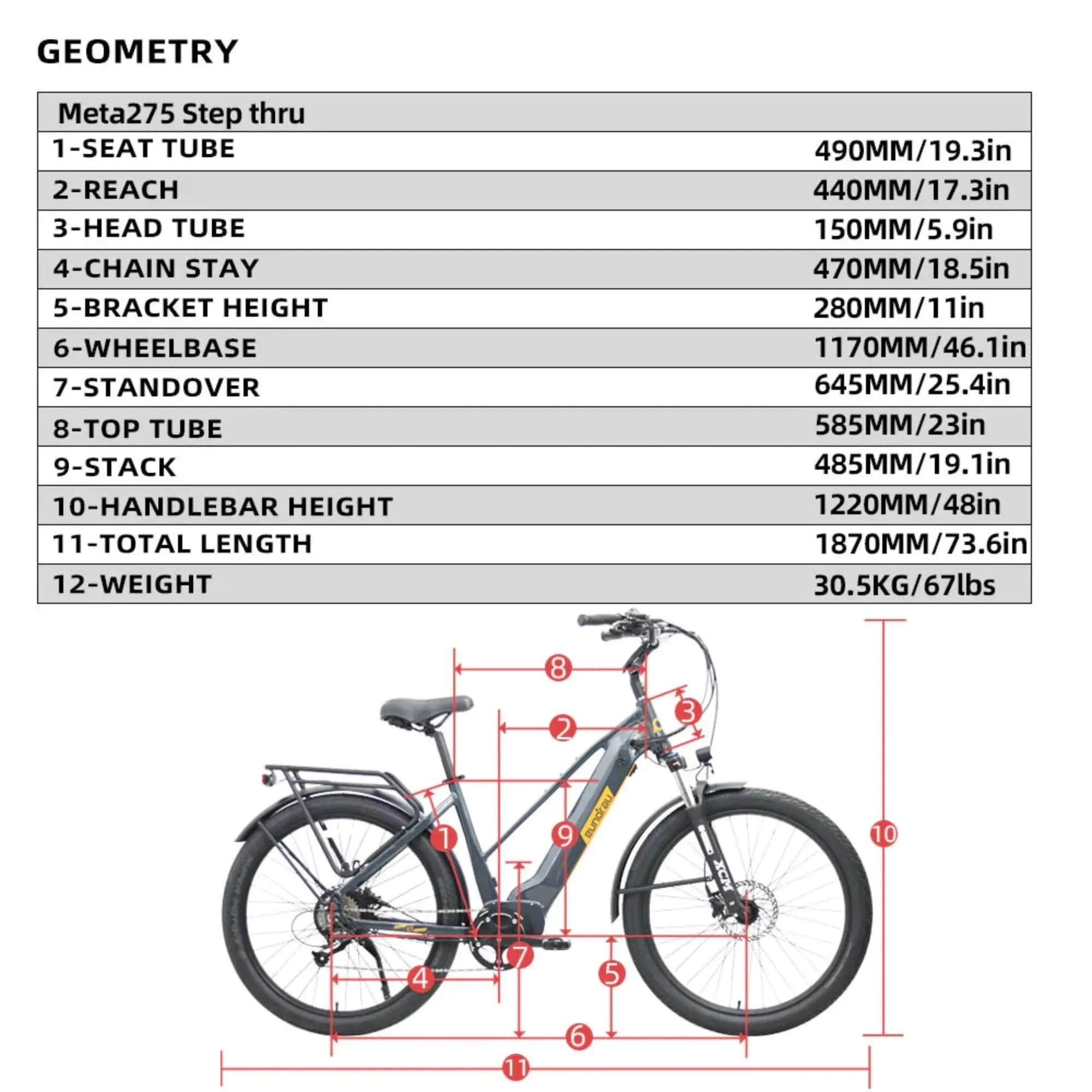 Eunorau 500W Meta275 Electric Bike