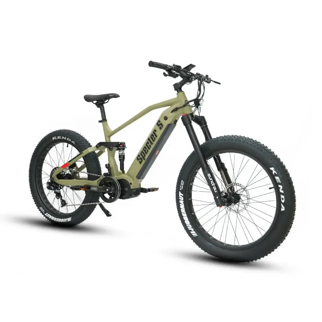 Eunorau Specter S 48V 1000W Full Suspension Dual Battery Electric Hunting Mountain Bike