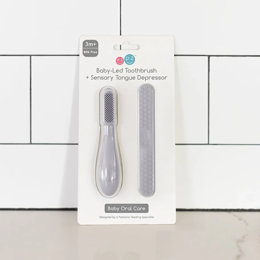 EZPZ Baby-Led Toothbrush Sensory Tongue Depressor