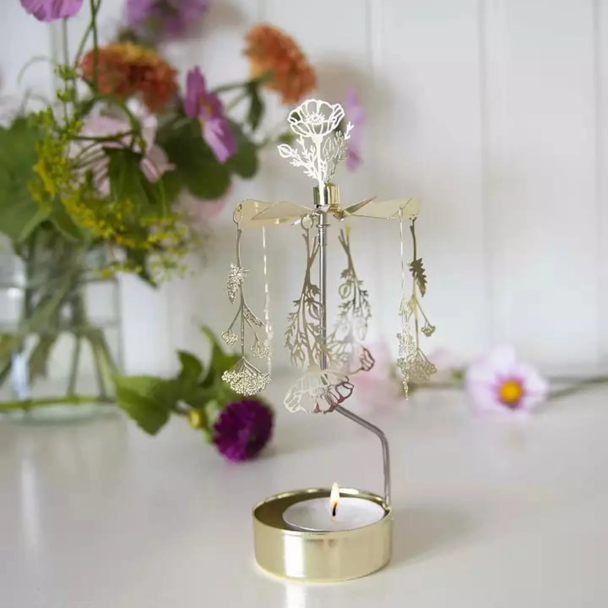 Flora - Rotating Carousel Candle Holder