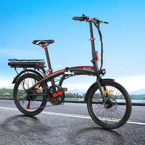 Folding Electric Commuter Bike, 250W Motor, Shimano 7-Speed - Everfit