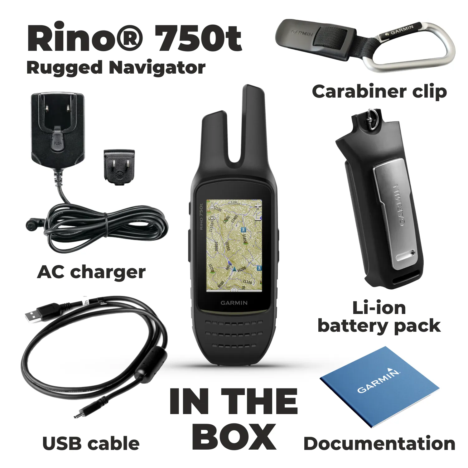 Garmin Rino 750t Two-Way Radio with Topo Mapping