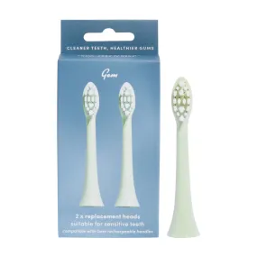 Gem Electric Toothbrush Replacement Heads Mint 2pk