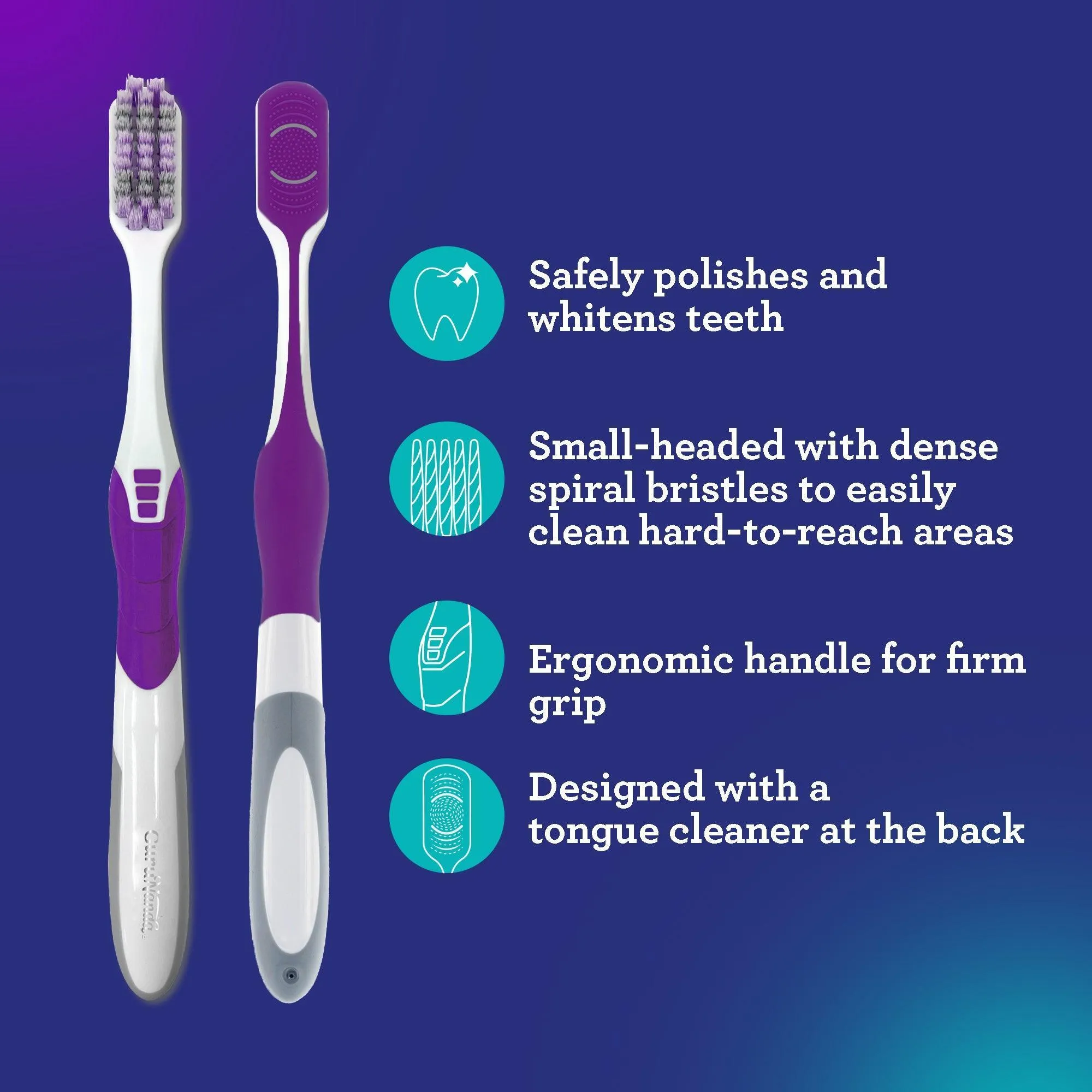 Gentle Giant Whitening Spiral Toothbrush (1 Pack)