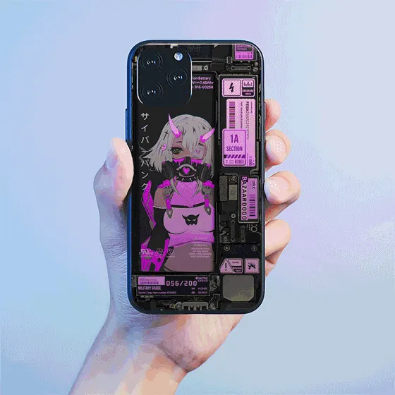 Gothic Cyberpunk Industrial LED Case for iPhone