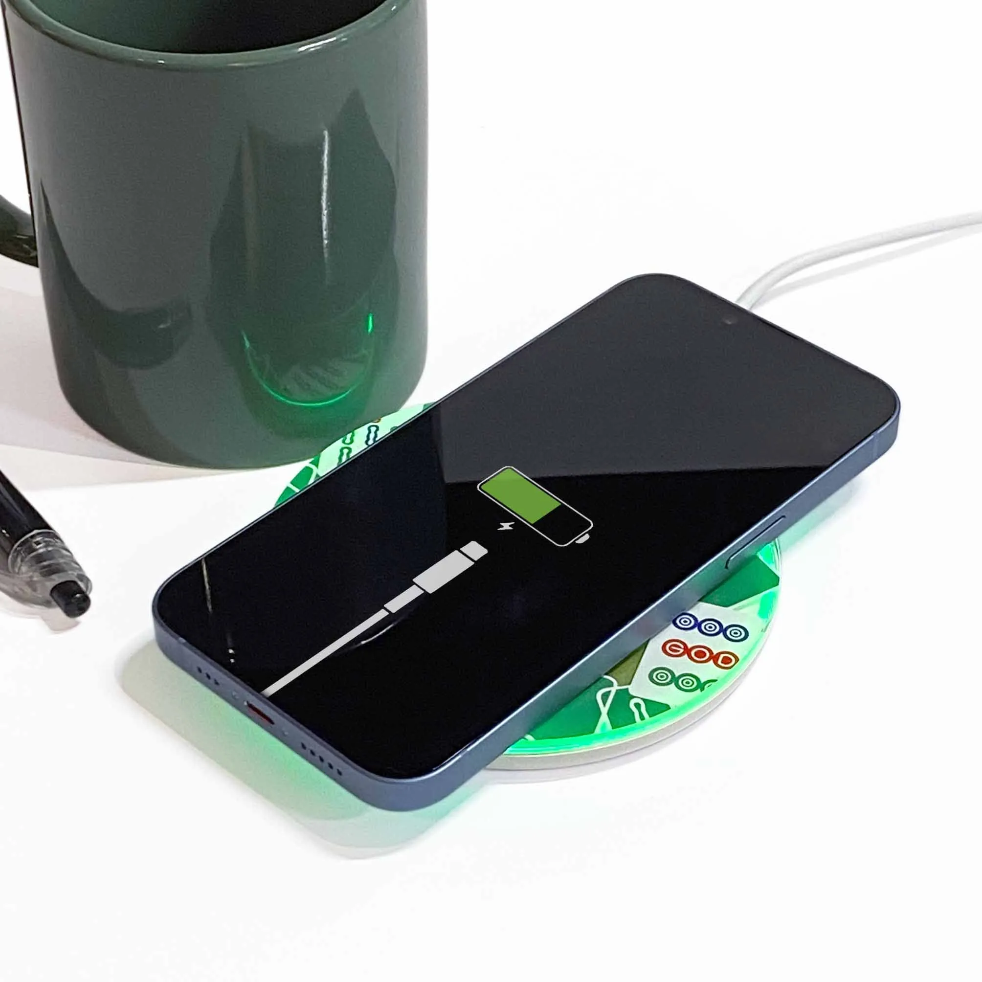 Green Mahjong Mix Wireless Charger