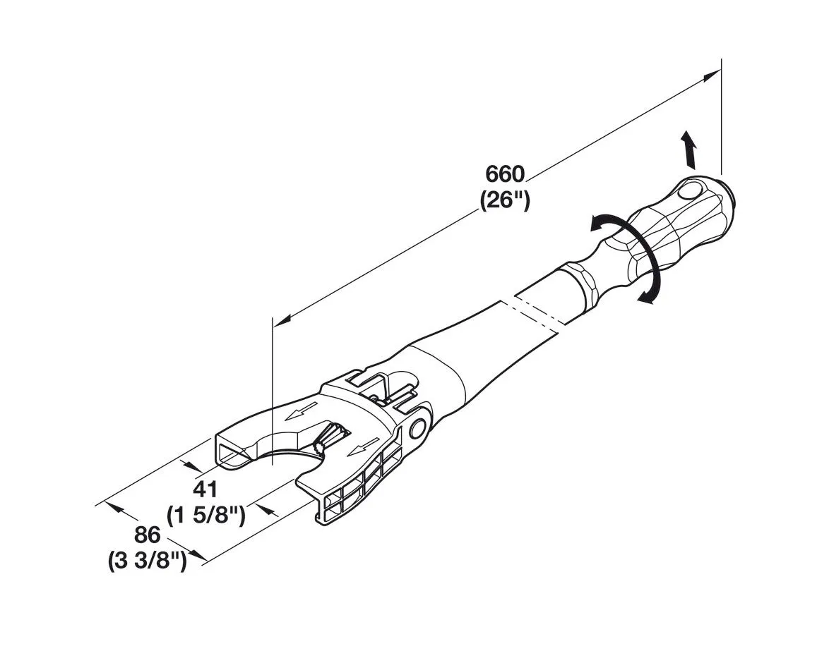 Hafele AXILO Adjusting Tool, 78 Plinth System