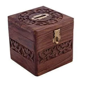 Handcrafted Wooden Money Bank/ Coin Holder/ Piggy Bank