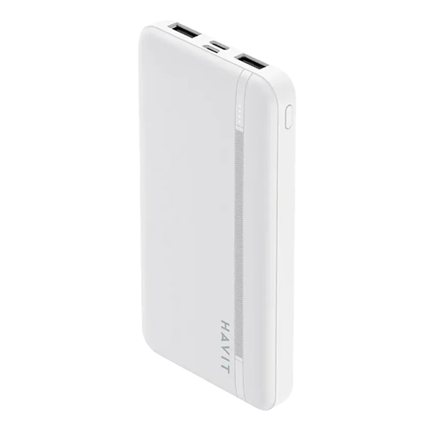 HAVIT Smart Portable Power Bank 10000mAh White with LED Indicator PB89