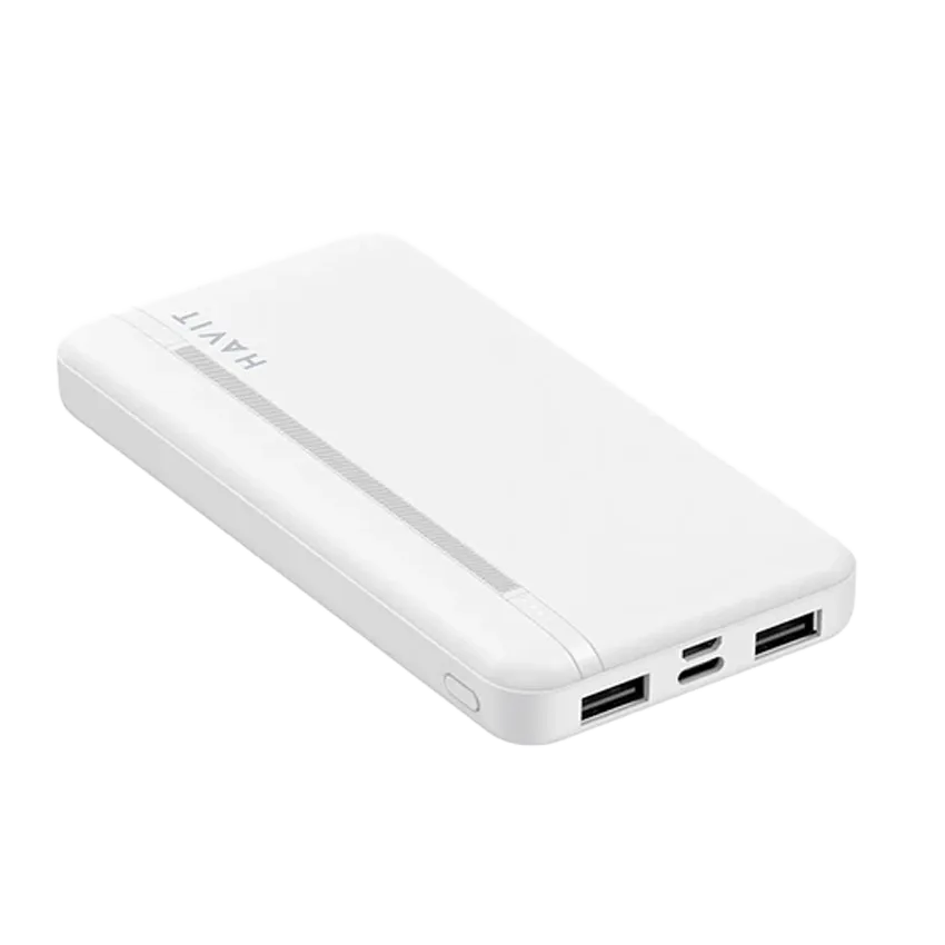 HAVIT Smart Portable Power Bank 10000mAh White with LED Indicator PB89