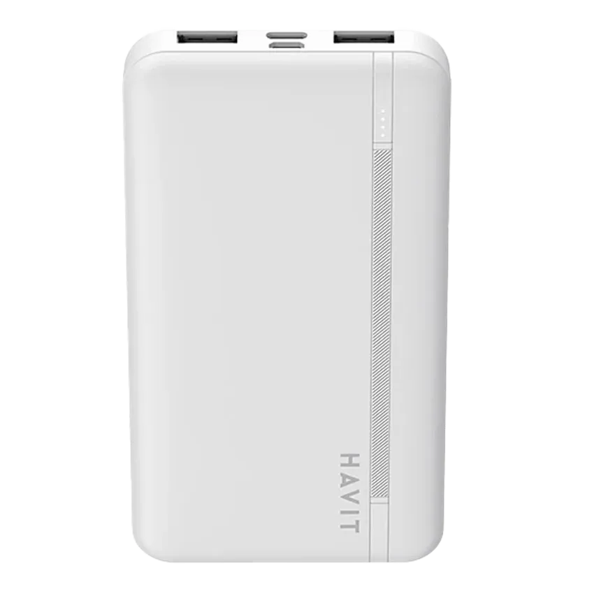 HAVIT Smart Portable Power Bank 10000mAh White with LED Indicator PB89