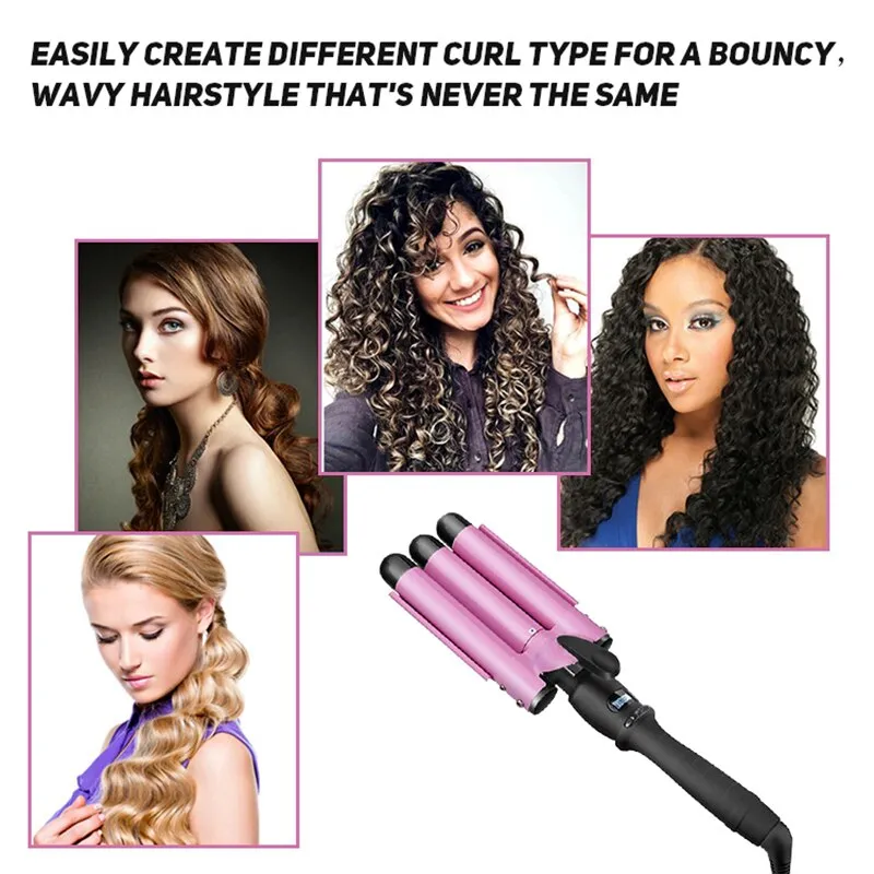 Ihongsen LCD Curling Iron Ceramic Curling Iron