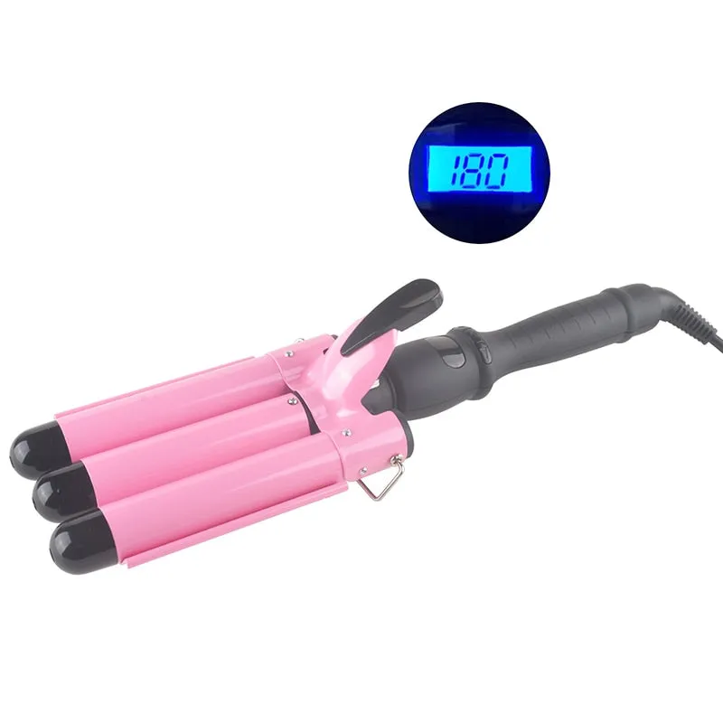 Ihongsen LCD Curling Iron Ceramic Curling Iron