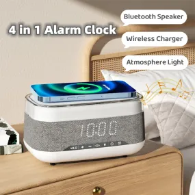 Intelligent Multifunctional Atmosphere Night Light Bluetooth Speaker Alarm Clock