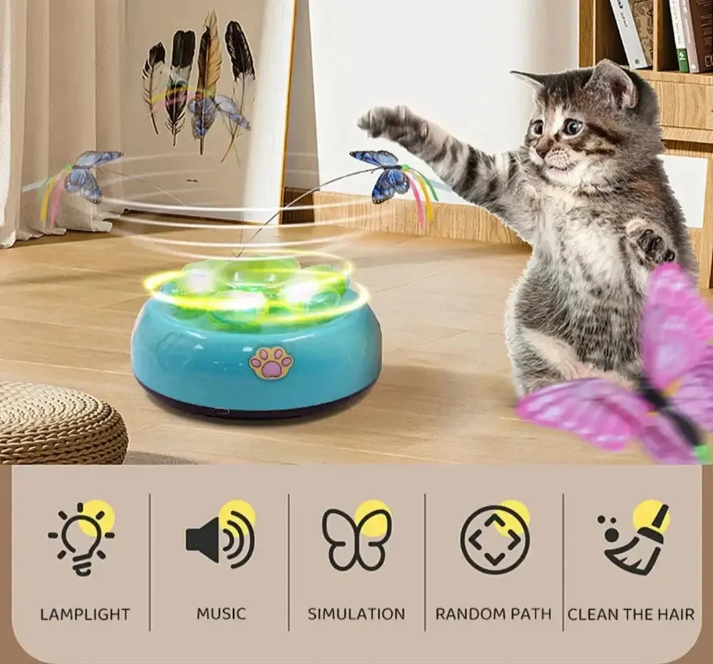 Interactive Cat Toy: Electric Rotating Teaser