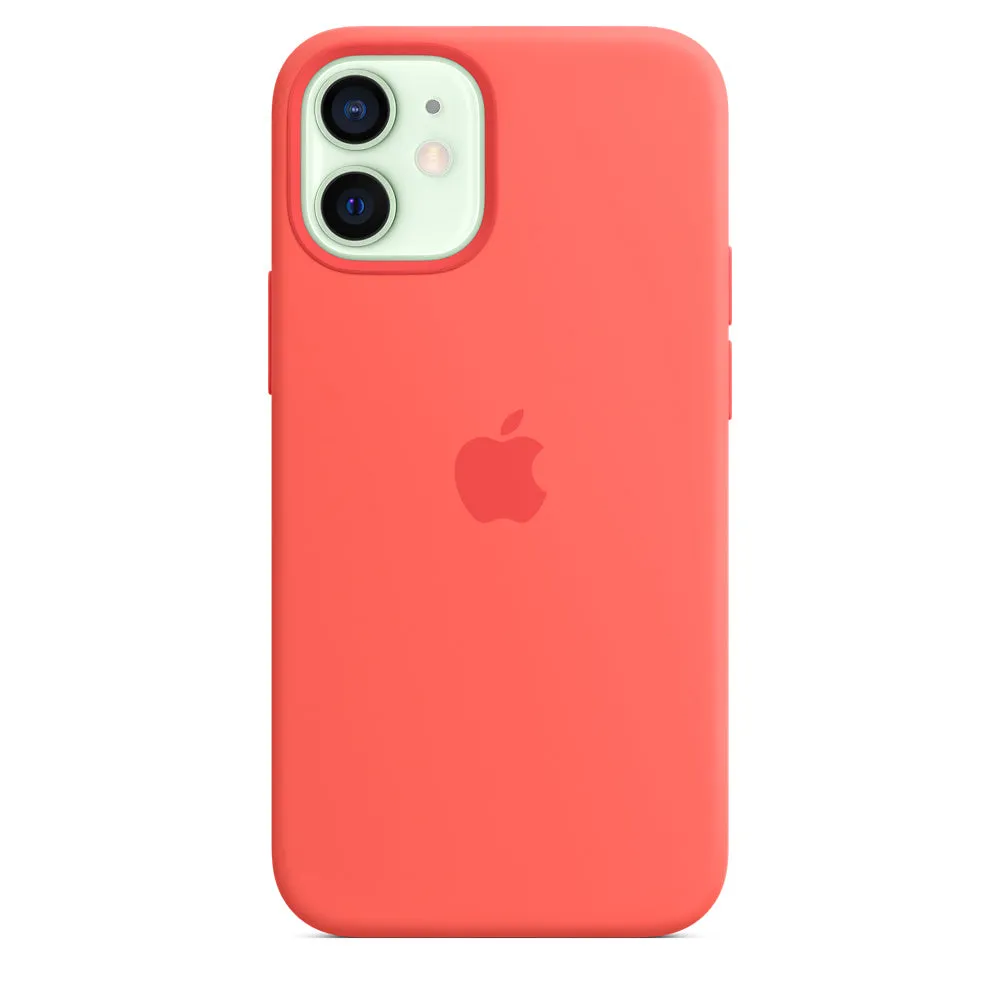 iPhone 12 mini Silicone Case with MagSafe - Pink Citrus