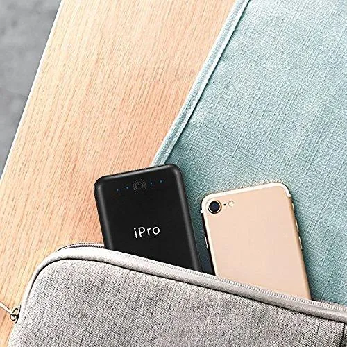 iPro IP1042 10400mAH Power Bank for Tablets and Smartphones (Black)