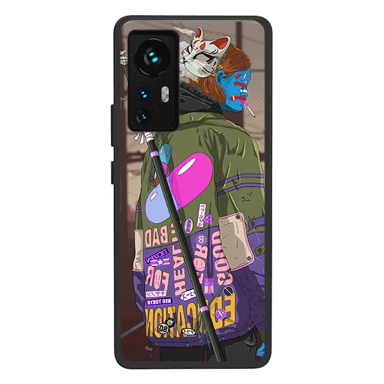 Japanese Fox Mask Swordswoman LED Case for Xiaomi