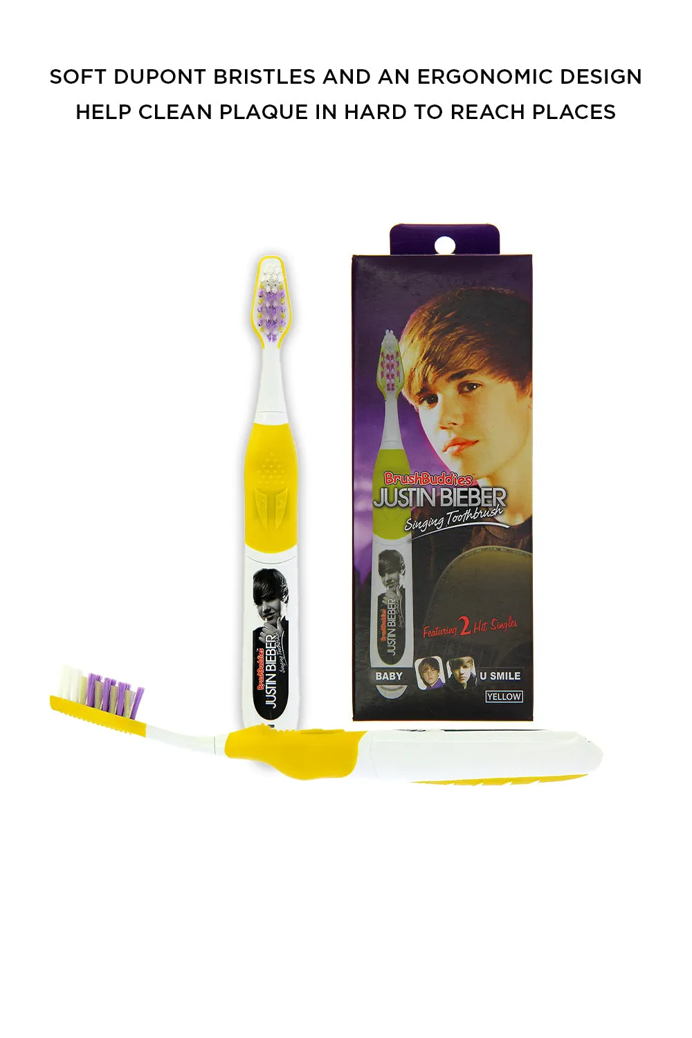 Justin Bieber Singing Toothbrush (Baby & U Smile) -Yellow