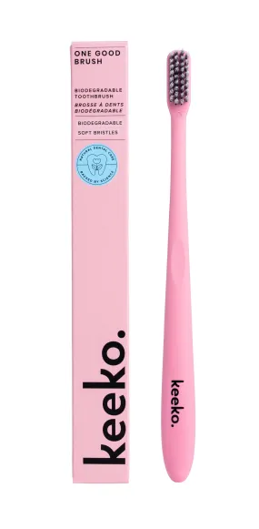 Keeko Biodegradable Charcoal Infused Toothbrush